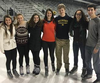HSAB group photo at ice skating rink